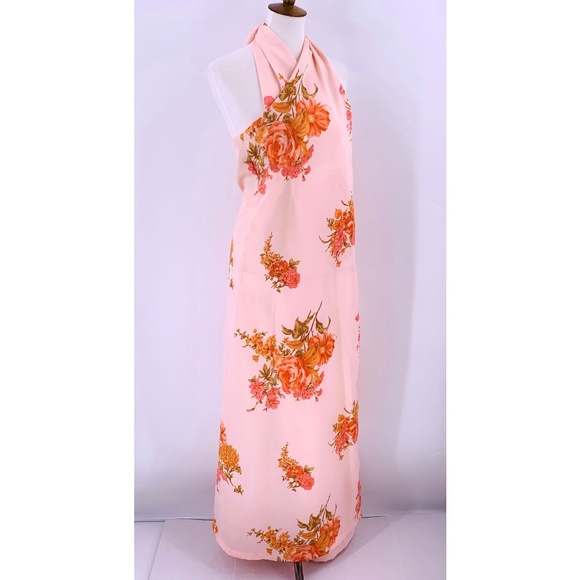 Vintage Dresses & Skirts - Vtg 70's OTAHEITE Hawaiian Wrap Halter Dress 11/12